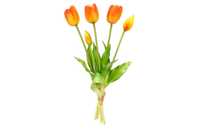 Sztuczne tulipany silikonowe bukiet tulipan silikonowy pomarańczowy