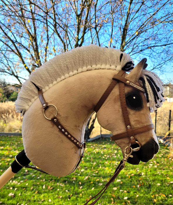Konik Hobby Horse Fiord A4 ręcznie szyty z minky,zestaw z ogłowiem #36