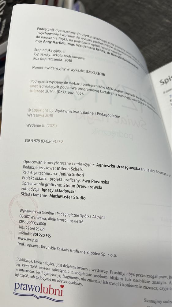 Podręcznik do fizyki świat fizyki klasa 8