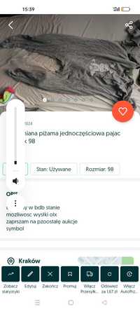 Bawełniana piżama jednoczesciowa 98