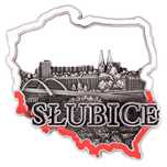 Magnes na lodówkę kontur Słubice