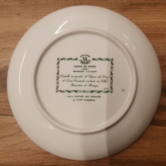 Prato de Natal Vista Alegre 1991