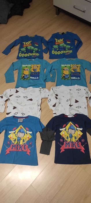 8 szt. Bluzki r.116/122 dla bliźniaków