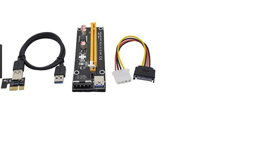 Райзер для видеокарты Riser PCI-Ex x1 to x16 Molex, 4-pin