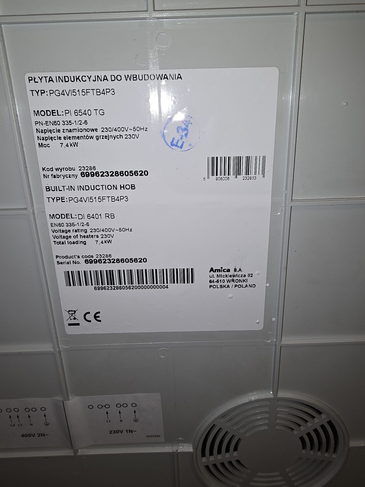 Płyta indukcyjna PI 6540 TG Amica