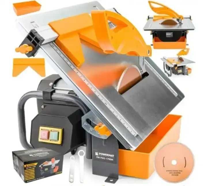 Плиткоріз Powermat 1700 Вт 2950 об 180 мм мокра різка 45° плиткорез PL