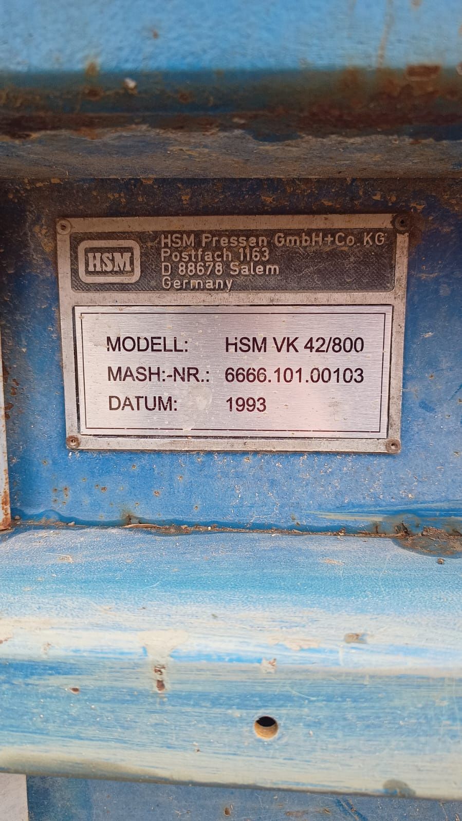 Belownica Prasa HSM VK 42/800