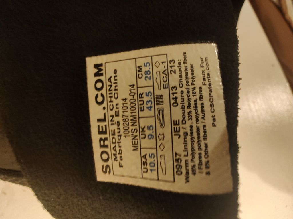 Buty Śniegowce firmy Sorel Caribou r.43.5- Nowe