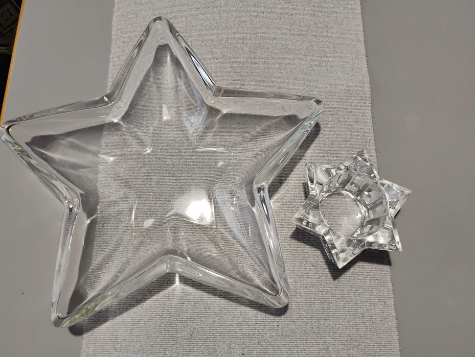 Duży półmisek Gwiazda +świecznik