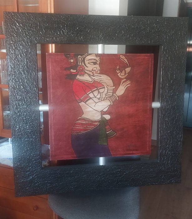 Quadro 1x1 m tela pintada à mão