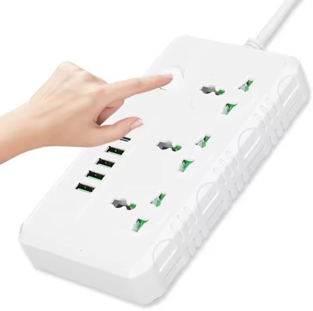 Подовжувач з розетками, USB та Type-C-адаптером 2м