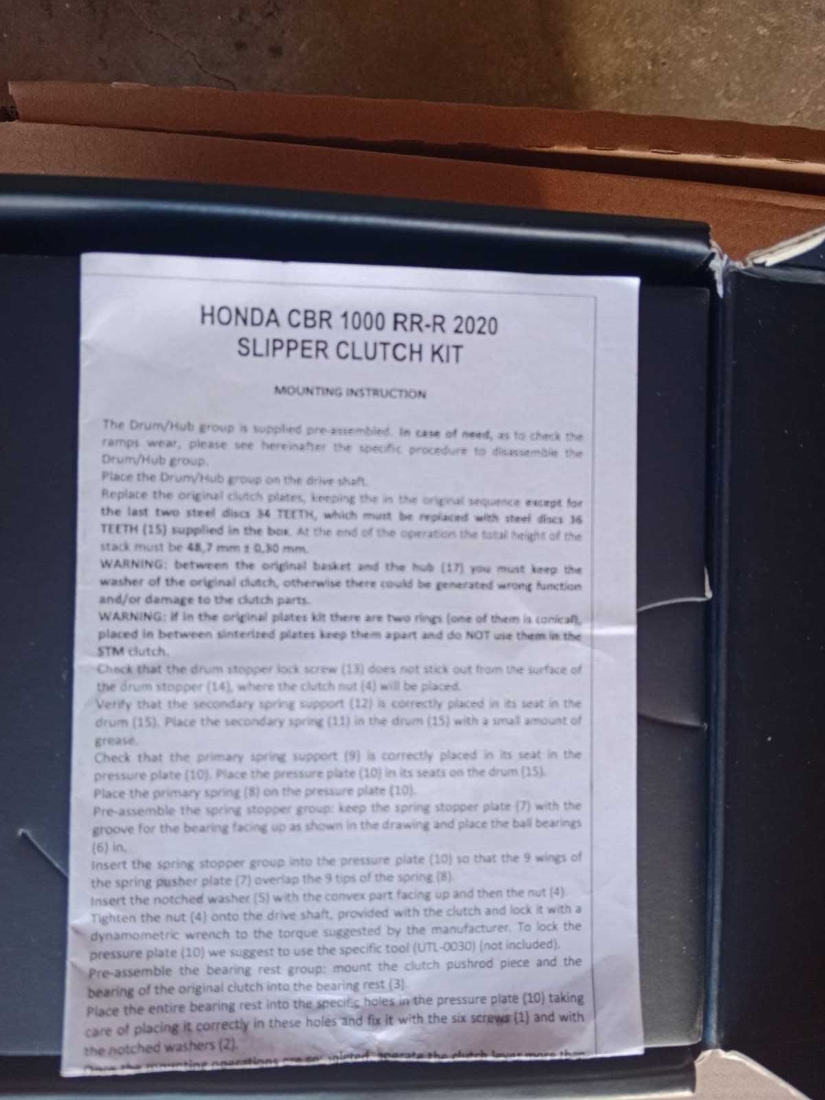 Embraiagem STM Honda CBR 1000 RR-R 2020-