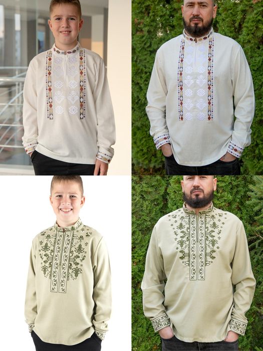 44-64 р Вишиванка чоловіча святкова лляна M L XL XXL 3XL 5XL 50 54 58