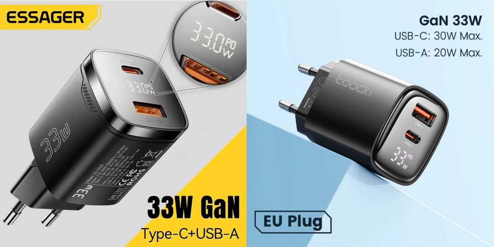 Зарядні пристрої Ugreen, Toocki, Essager, Asometech