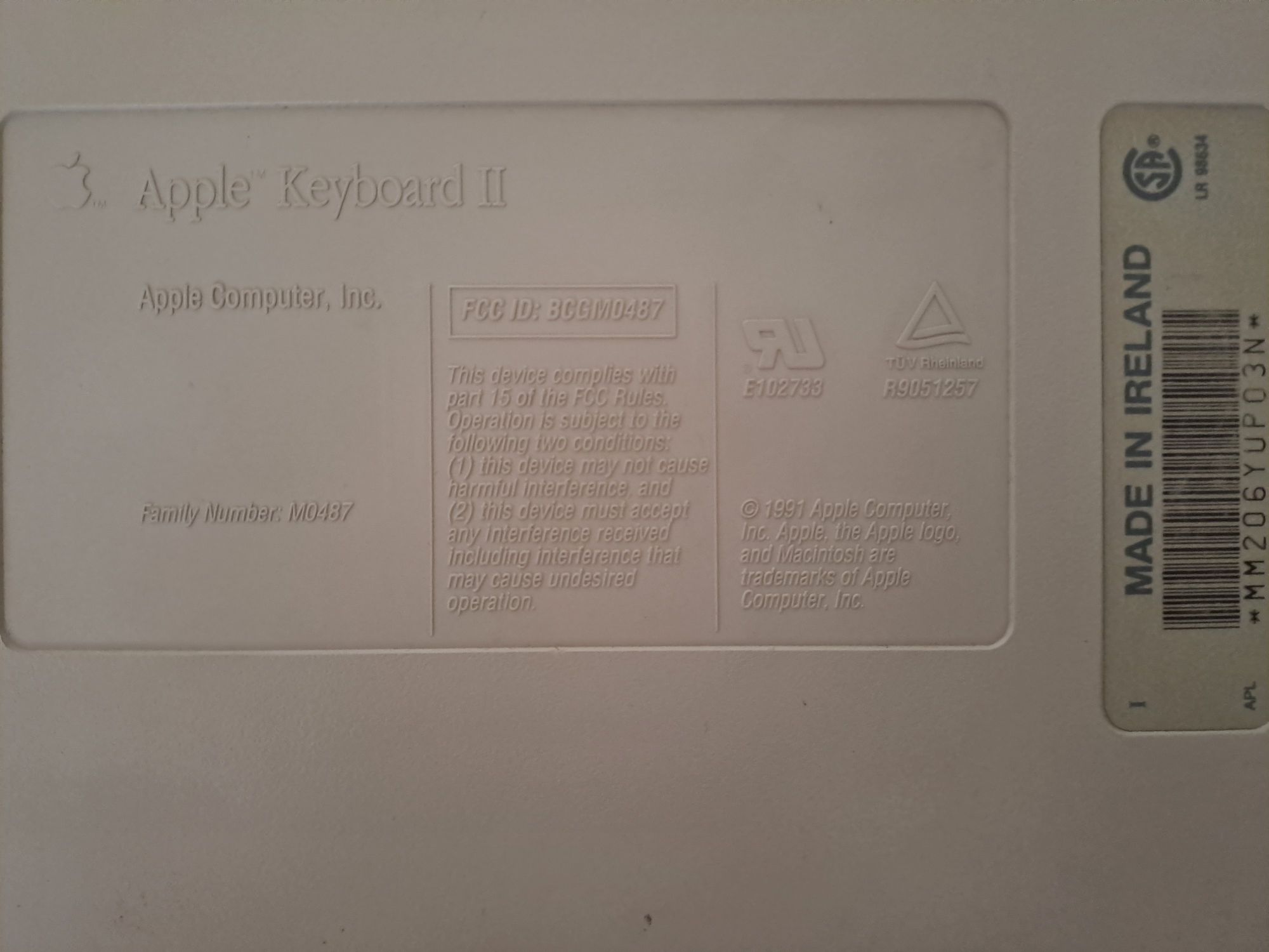 Apple Keyboard ll BCG M 0487