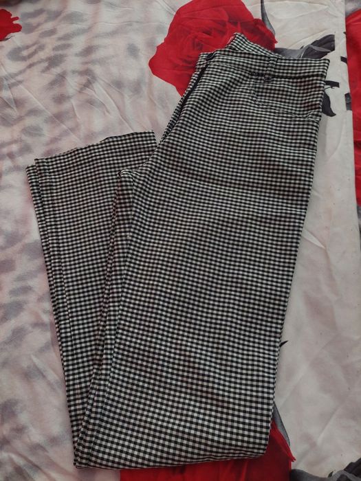 Spodnie chinosy damskie, w kratke #ska