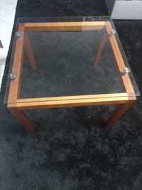 Mesa de centro de madeira e vidro