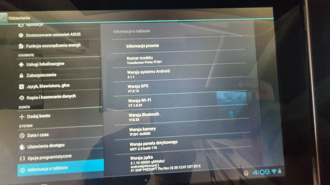 Asus TF201   3szt +ładowarka