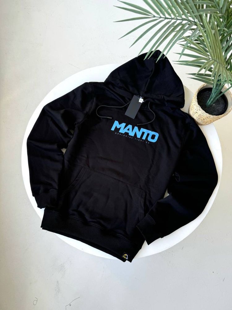 Худі Manto Gym чорне/ чорна кофта манто зал/ чоловіча кофта манто
