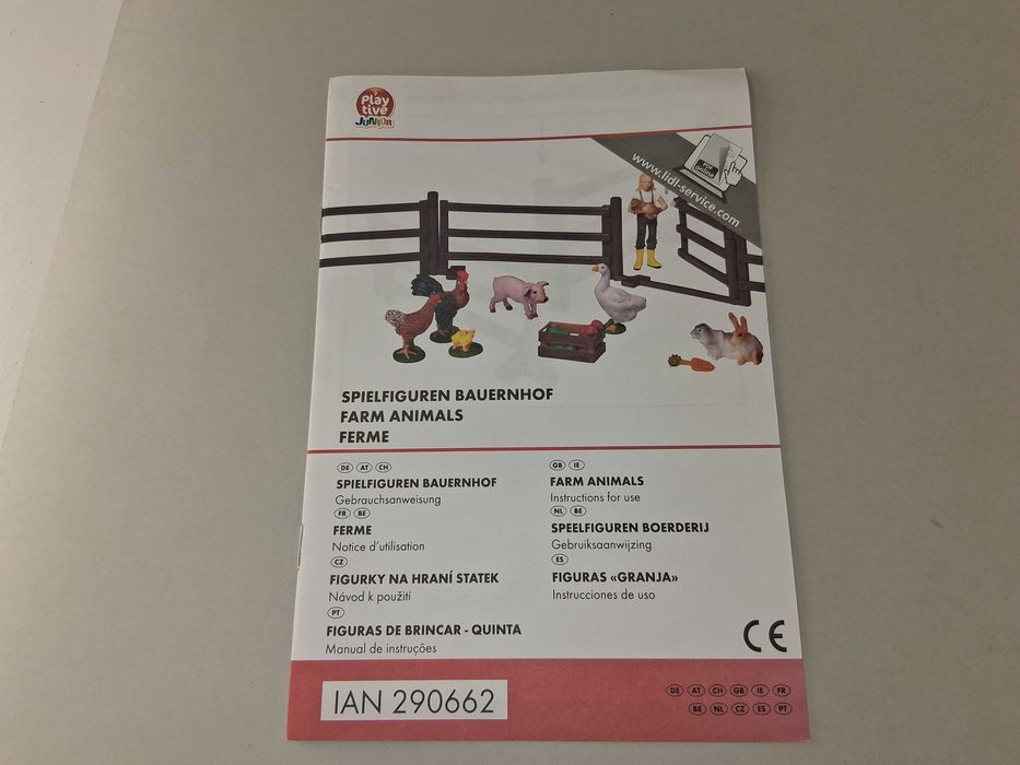 N203 Figurki Playtive Junior Farma Zwierzęta Zestaw 16 Elementów