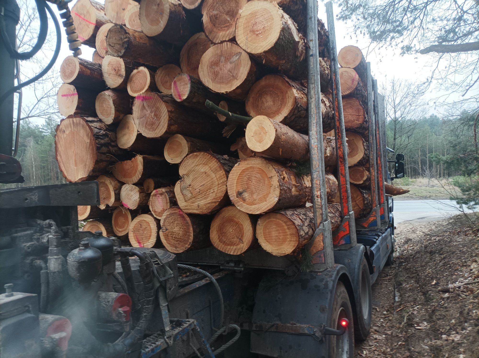 Drewno opałowe kominkowe Piła transport HDS oraz bus wywrotka