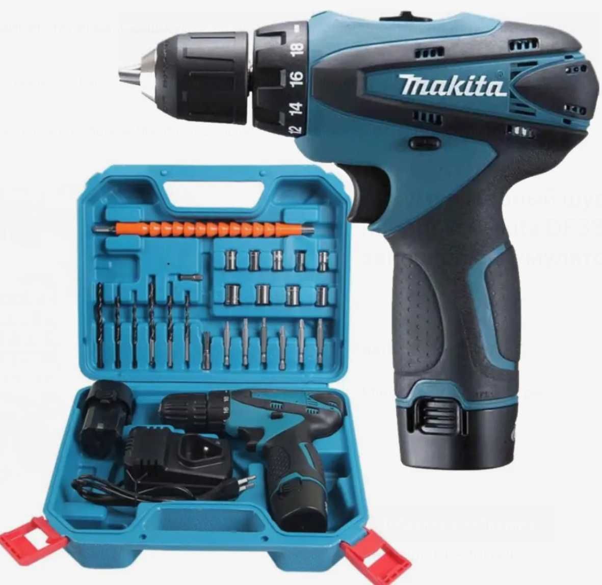 Аккумуляторный шуруповёрт 12V с набором Makita