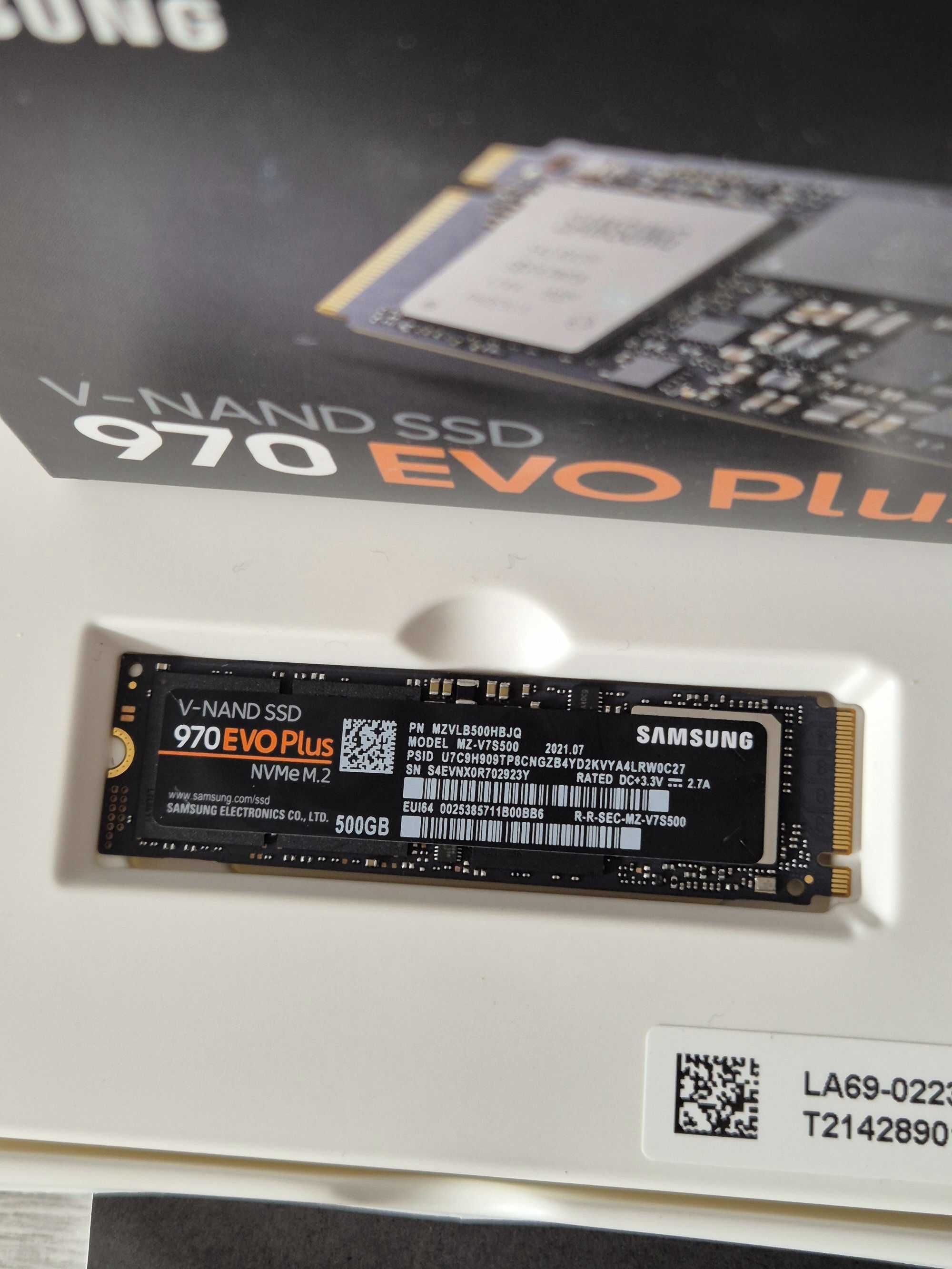 M.2 SSD диск 500GB Samsung 970 EVO Plus (3500MBs\NVMe\PCI-e 3.0 x4)