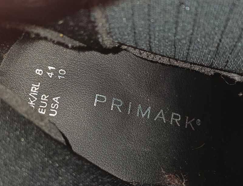 Czarne botki na obcasie Primark