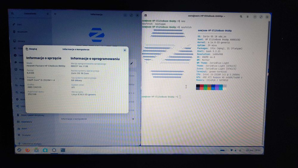 HP Elitebook 8460p, i5 2gen, 6GB RAM, SSD, bez baterii, z zasilaczem