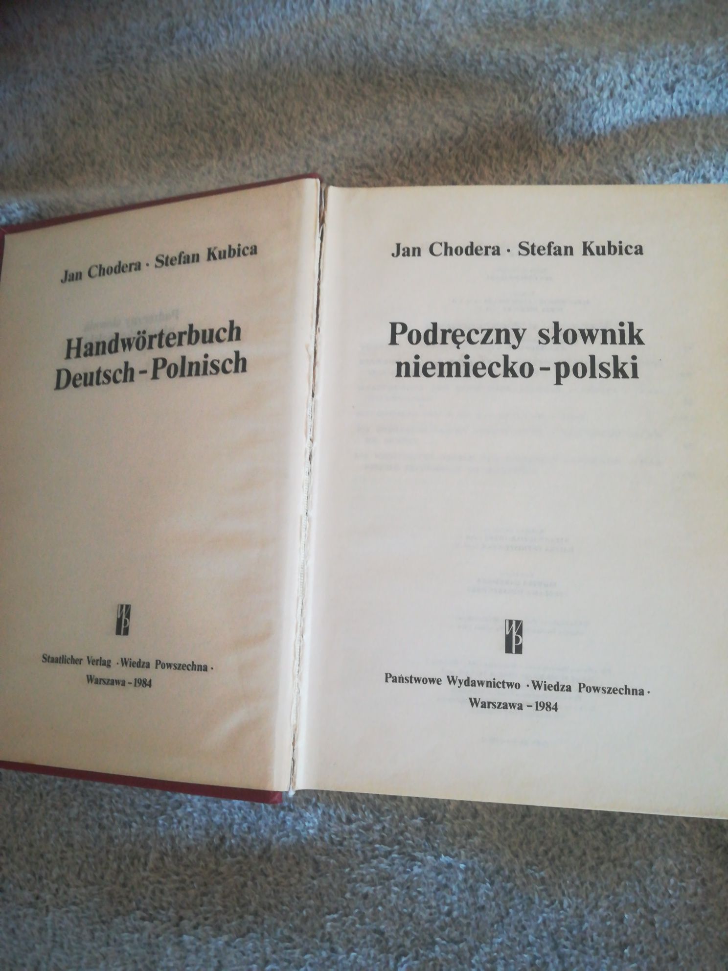 Podręczne słowniczki  niemiecko-polski, J.Chodera - S. Kubica