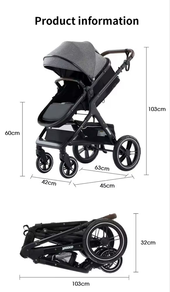 ** CARRINHO DE BEBÉ * multifuncional 3 em 1 * NOVOS **