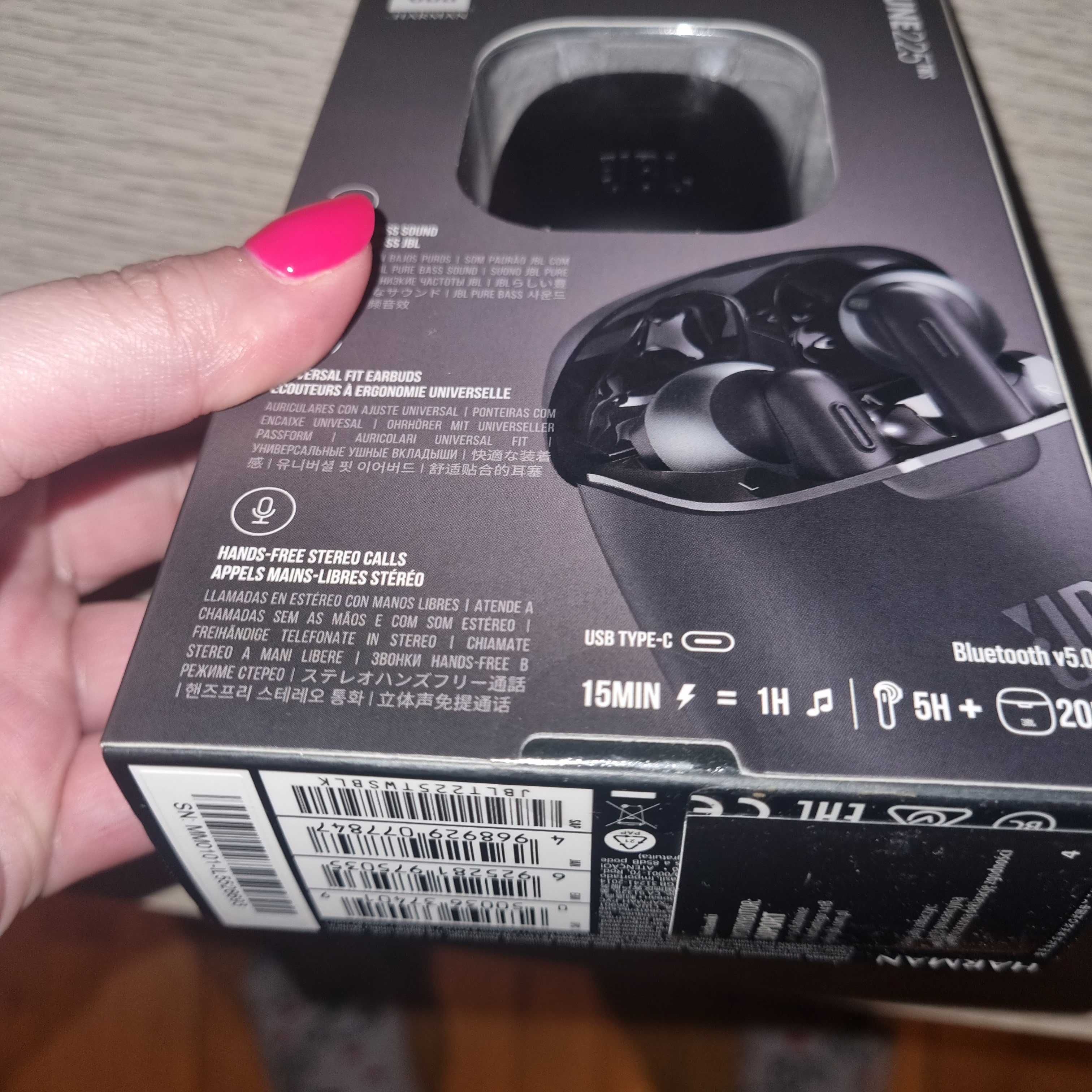 SŁUCHAWKI JBL TUNE225 TWS nowe z plombami