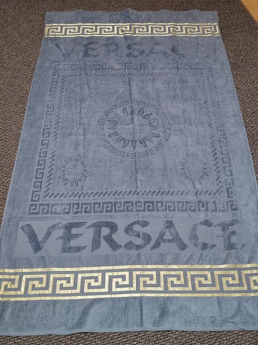 Duży ręcznik kąpielowy Versace szary 100/180 nowy