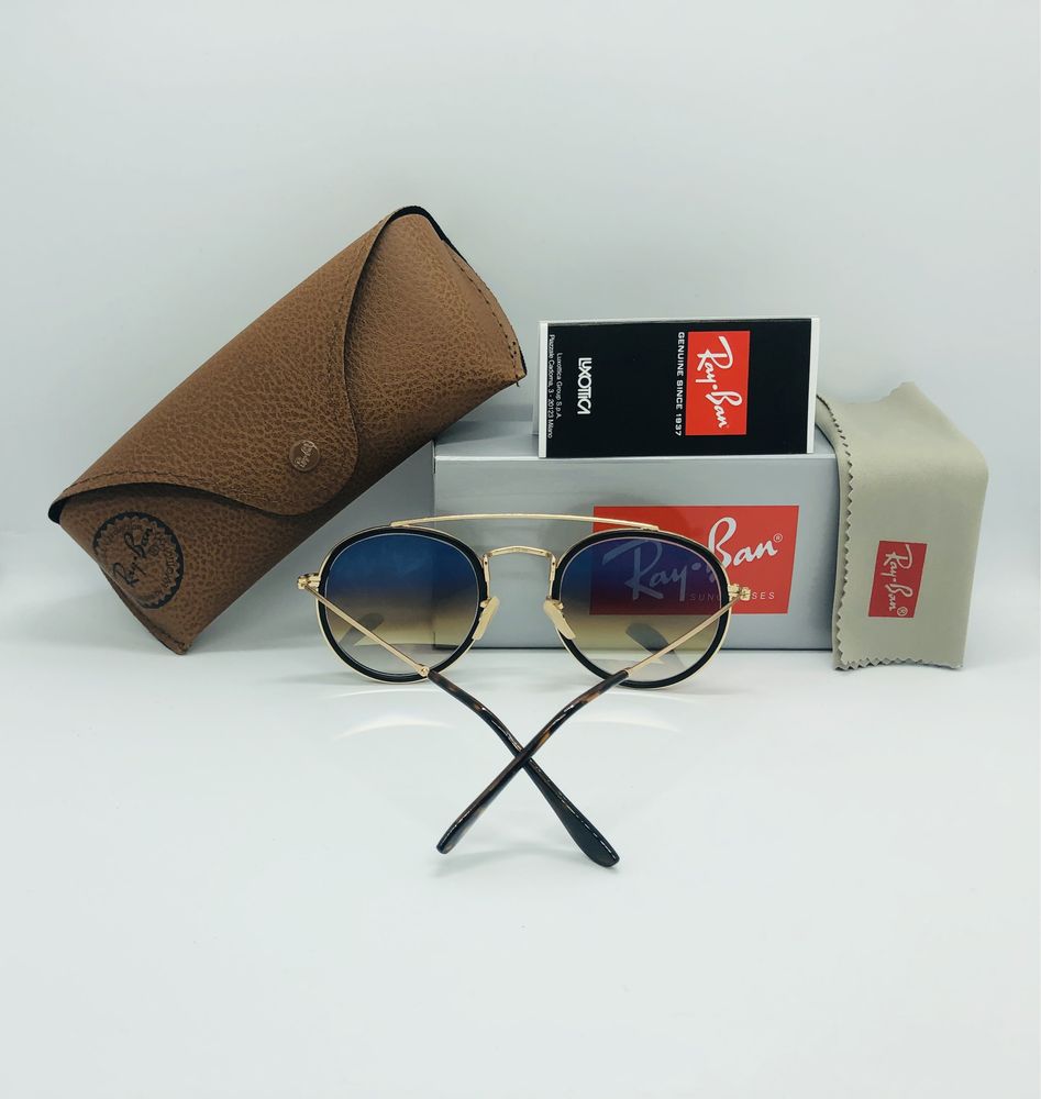Солнцезащитные очки Ray Ban Round Double Bridge 3647 gBrown 51м стекло