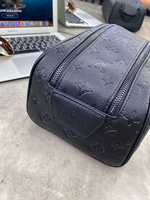 Кожаный несессер Louis Vuitton мужская косметичка LV c778