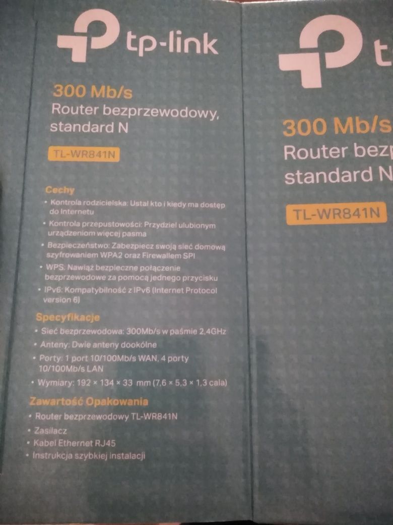 Router bezprzewodowy standard N TL-WR841N 300 Mb/s