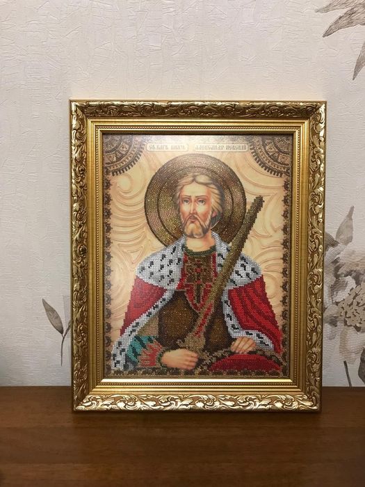 Вышивка бисером Александр Невский