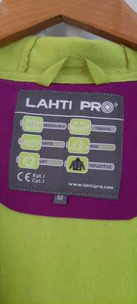 Kurtka LAHTI PRO, soft-shell z kapturem zielono- fioletowa rozmiar M