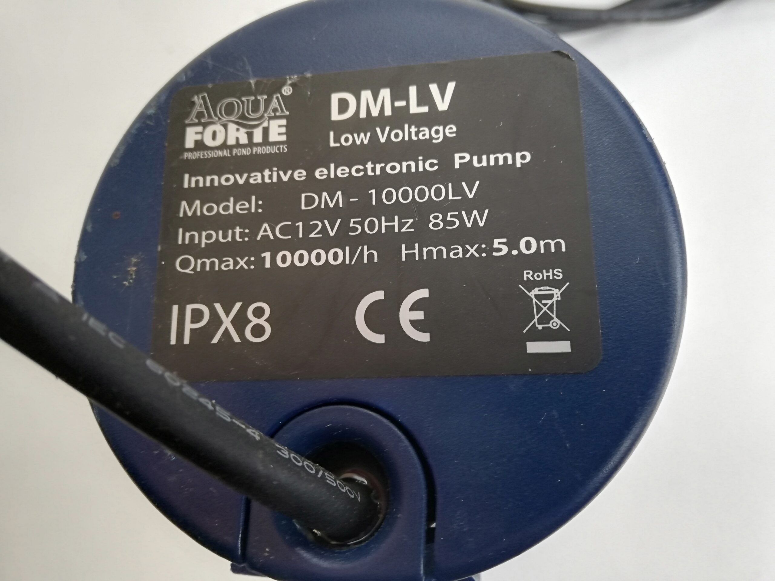 AquaForte Dm-10000 pompa filtrująca/stawowa, 12-V, 58 W, 10 m³/h