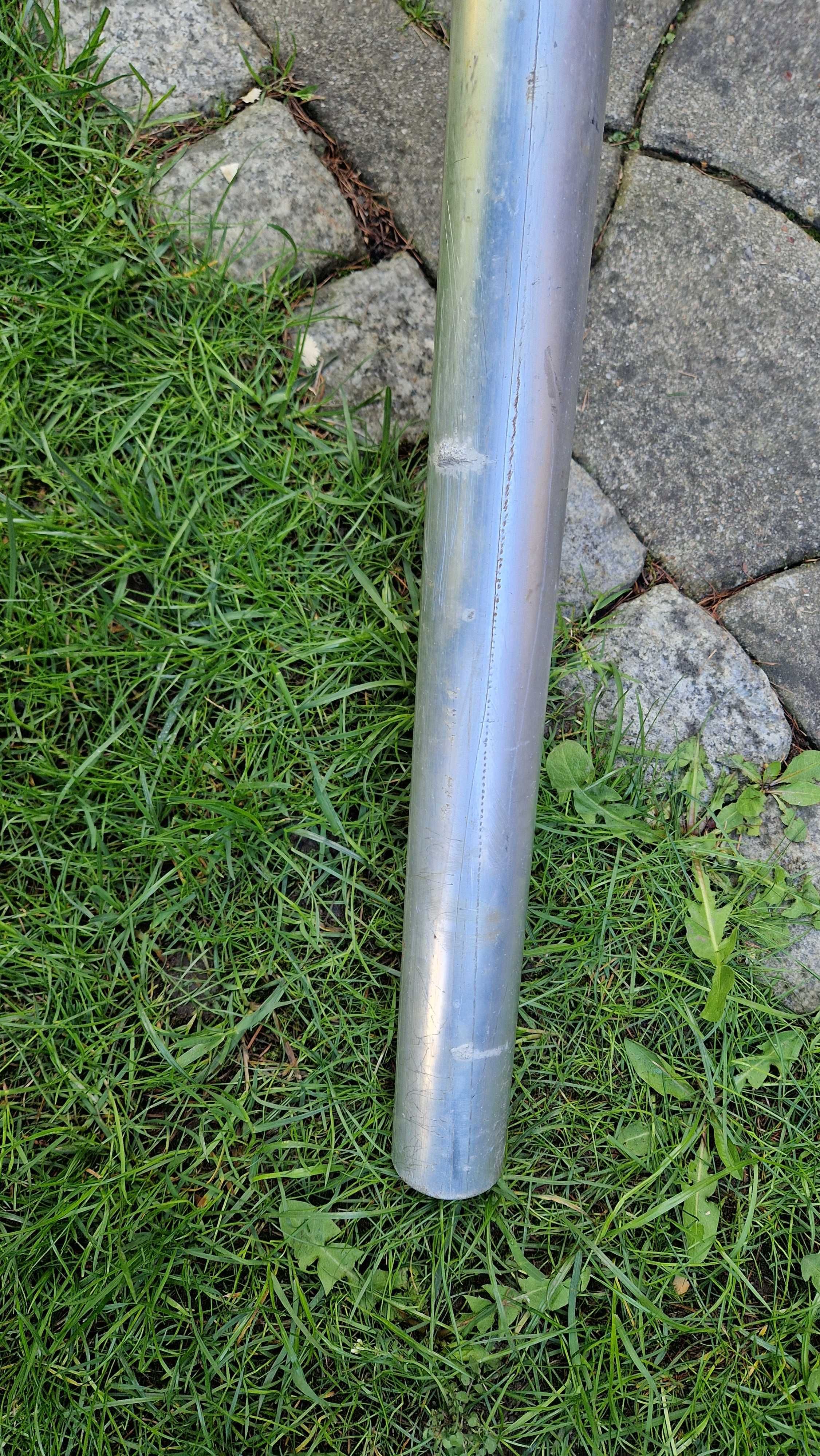 Rury aluminiowe fi 48, gr. śc. 3mm dł. 2m i 1m + rury ocynk.fi42, fi50