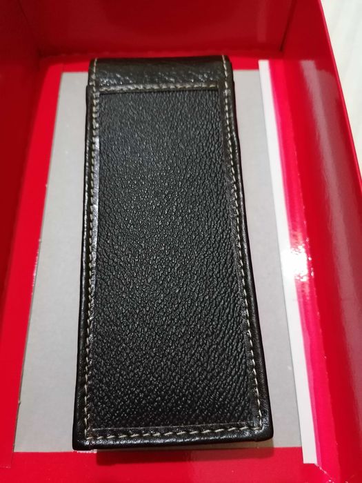 Porta lápis p/homem castanho da Cavalinho em pele genuína, estado novo