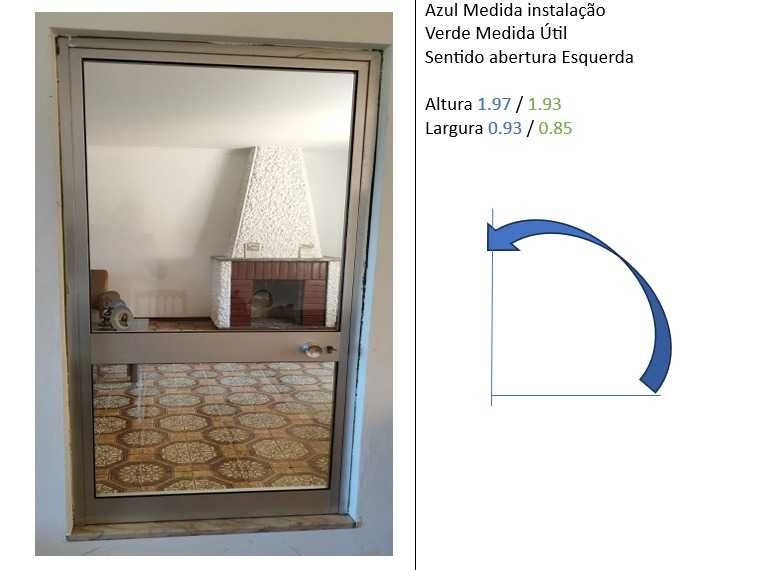 Portas de alumínio diversas dimensões