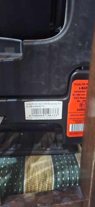 Fotelik isofix. Britax romer