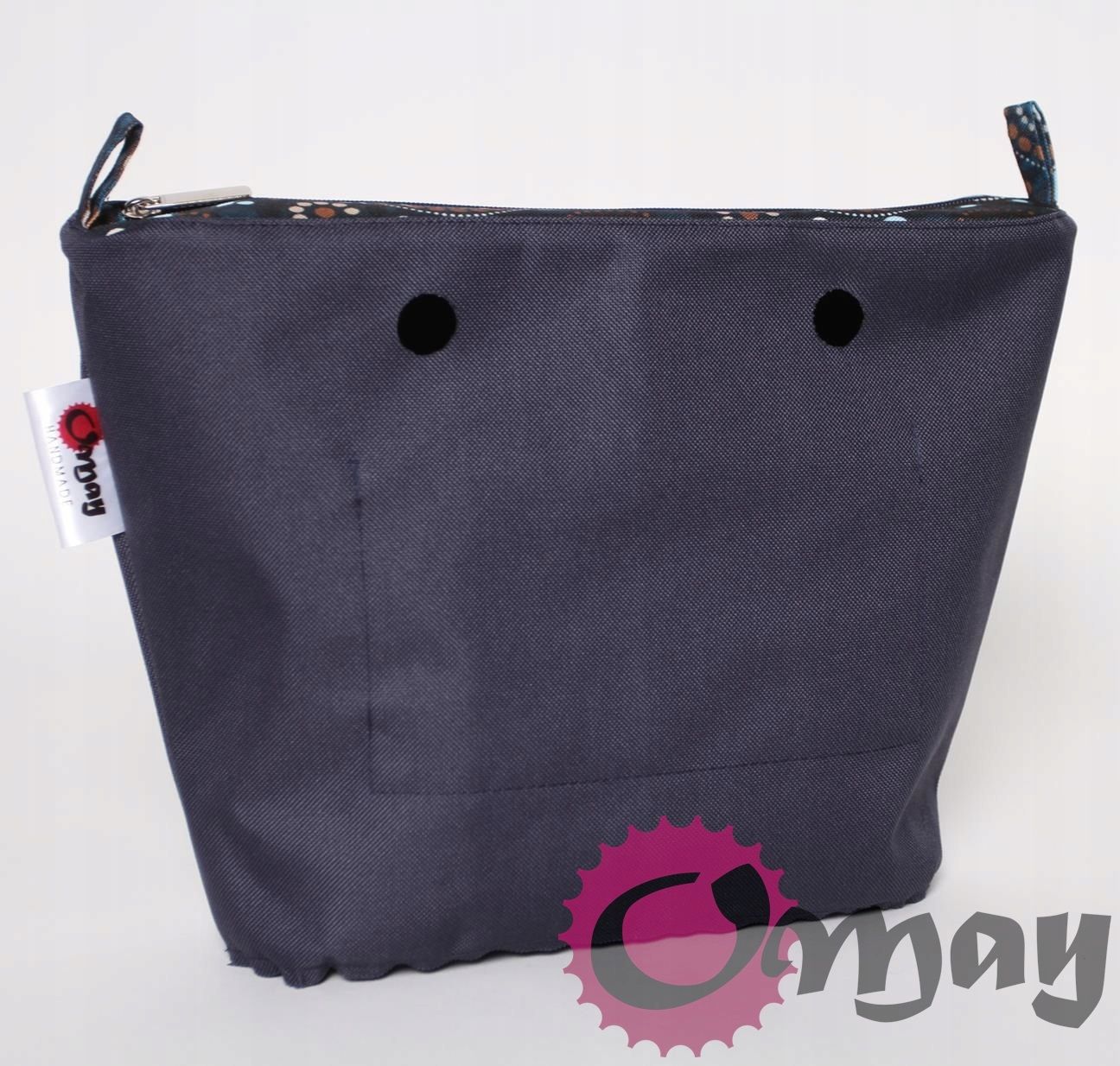 Granatowy organizer do OBAG STANDARD chocomay beż 2 kieszenie OMAY