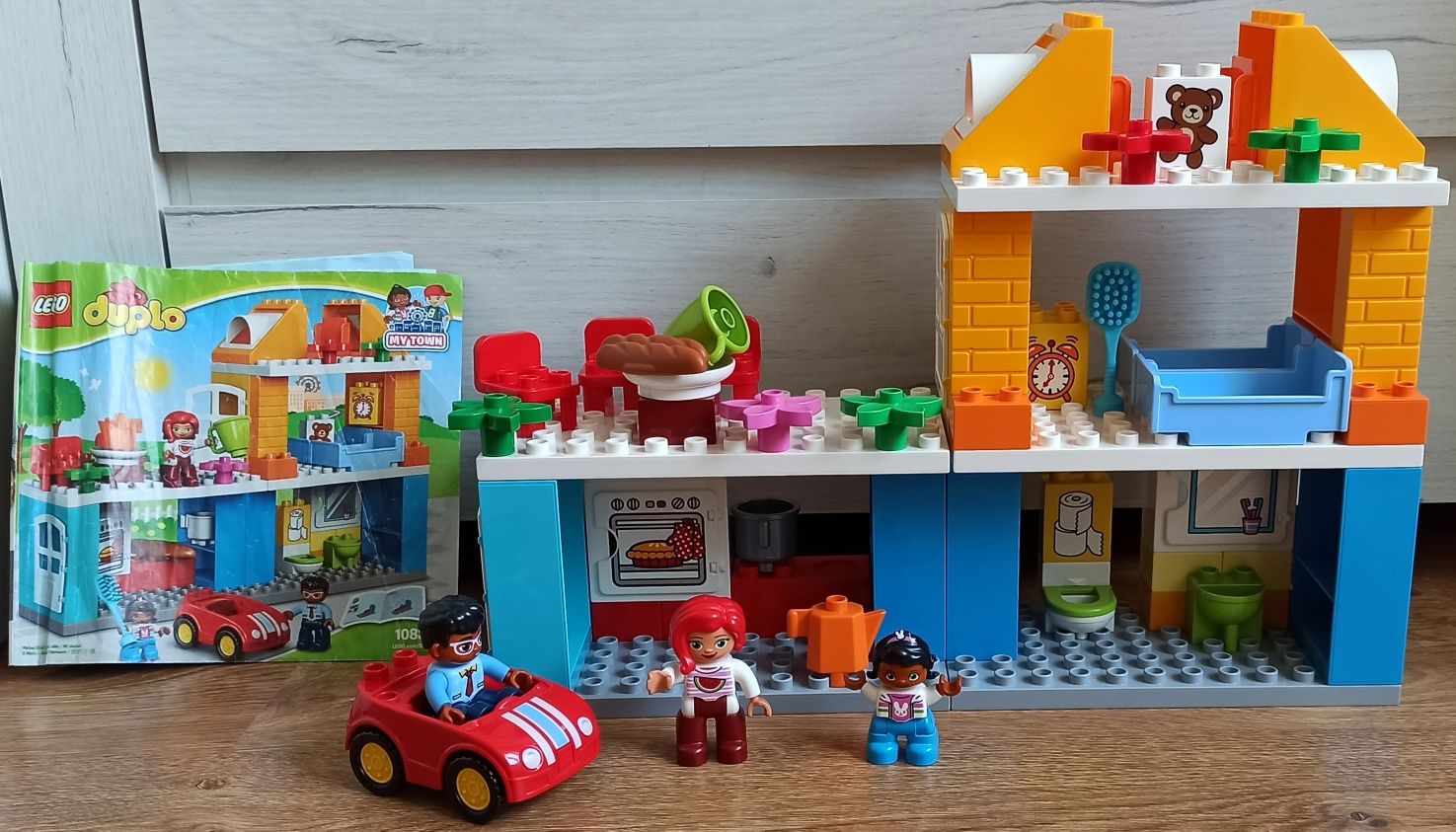 LEGO DUPLO 10835 dom rodzinny samochód pokój kuchnia toaleta klocki 2+