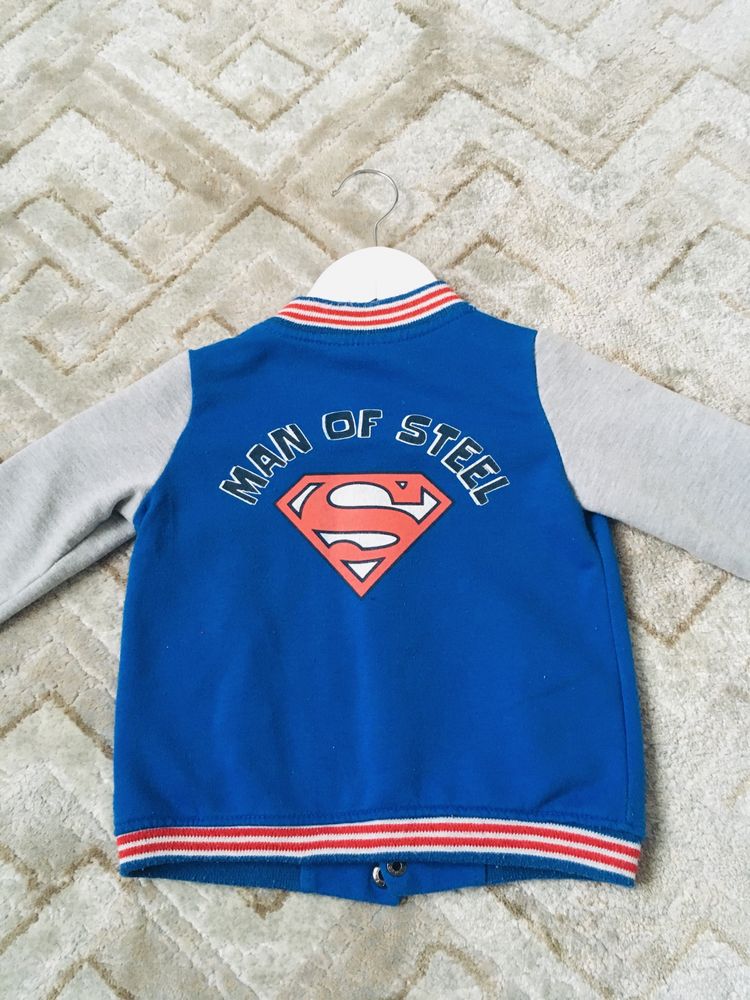 Sweter rozpinany superman 92