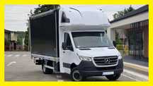 Mercedes-Benz SPRINTER 519 CDI 907❗❗3.0 190 KM / FULL OPCJA / AUTOMAT 9G-TRONIC / FULL LED / FIRANKA / PLANDEKA 10EP / DRZWI Z TYŁU / BLIŹNIAKI / XENON / RAMA / ZABUDOWA JEGGER / SYPIALKA / SALON POLSKA ❗❗