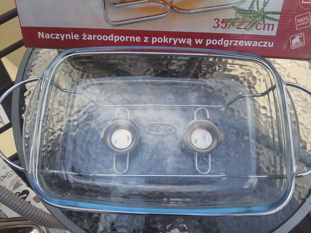 Naczynie żaroodporne z podgrzewaczem  Arcuisine  35 x 22 cm
