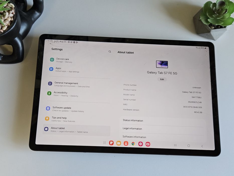 Samsung Galaxy Tab S7 FE 64Gb SM-T738U / Тріщина скла / Гарантія
