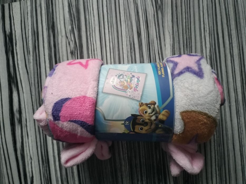 Koc flanelowy psi patrol 130x160